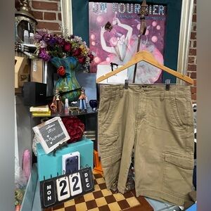 Iron Co. Men's Cargo Shorts Beige/Khaki